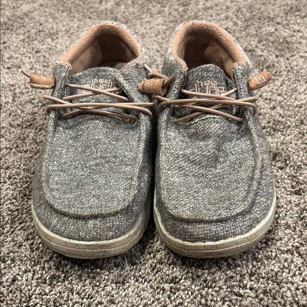 Hey Dude Gray Moccasins Casual Comfort